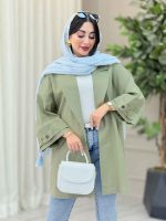 مانتو پشت دو پاگن راشین کد 6918 - تصویر 14