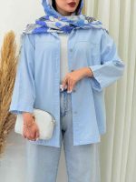شومیز برش دار بهنیا کد 6925 - تصویر 33
