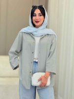 شومیز برش دار بهنیا کد 6925 - تصویر 18