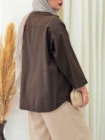 شومیز برش دار بهنیا کد 6925 - تصویر 27