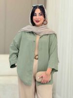 شومیز برش دار بهنیا کد 6925 - تصویر 26