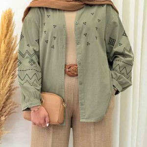 شومیز طرح دار دلینا کد 6926