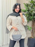 مانتو کمرگت آستین پاگن فرنوش کد 6930 - تصویر 8