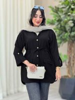 مانتو کمرگت آستین پاگن فرنوش کد 6930 - تصویر 16
