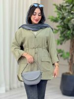 مانتو کمرگت آستین پاگن فرنوش کد 6930 - تصویر 11