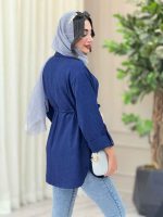 مانتو کمرگت آستین پاگن فرنوش کد 6930 - تصویر 15