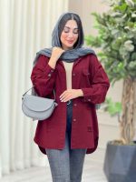 مانتو کتان زاپ دار دو جیب کد 6927 - تصویر 31