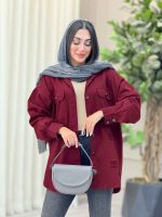 مانتو کتان زاپ دار دو جیب کد 6927