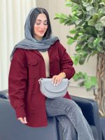 مانتو کتان زاپ دار دو جیب کد 6927 - تصویر 21