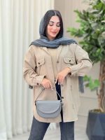 مانتو کتان زاپ دار دو جیب کد 6927 - تصویر 20