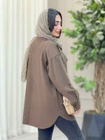 مانتو کتان زاپ دار دو جیب کد 6927 - تصویر 29