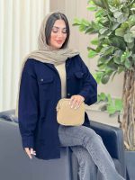 مانتو کتان زاپ دار دو جیب کد 6927 - تصویر 28