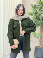 مانتو کتان زاپ دار دو جیب کد 6927 - تصویر 27
