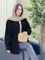 مانتو کتان زاپ دار دو جیب کد 6927 - تصویر 26