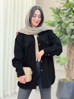 مانتو کتان زاپ دار دو جیب کد 6927 - تصویر 6