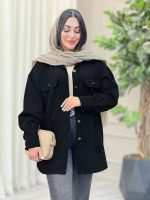 مانتو کتان زاپ دار دو جیب کد 6927 - تصویر 16