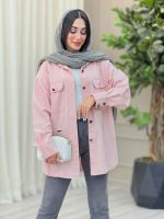 مانتو کتان زاپ دار دو جیب کد 6927 - تصویر 23
