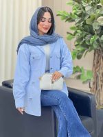 مانتو کتان زاپ دار دو جیب کد 6927 - تصویر 22