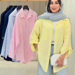 شومیز تک جیب ملودی کد 6871