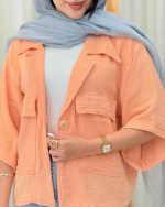 شومیز تک دکمه دو جیب پاکتی کد 6643 - تصویر 5