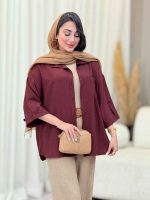 مانتو تک جیب آستین پاگن آندیا کد 6932 - تصویر 4