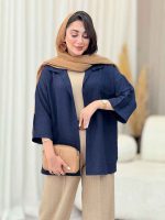 مانتو تک جیب آستین پاگن آندیا کد 6932 - تصویر 8