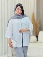 مانتو تک جیب آستین پاگن آندیا کد 6932 - تصویر 14