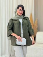مانتو تک جیب آستین پاگن آندیا کد 6932 - تصویر 10