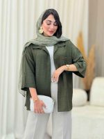 مانتو تک جیب آستین پاگن آندیا کد 6932 - تصویر 2