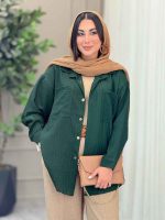مانتو بغل سه دکمه پشت پیله کد 6929 - تصویر 8