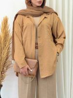 مانتو بغل سه دکمه پشت پیله کد 6929 - تصویر 17