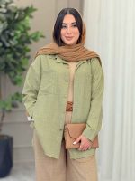 مانتو بغل سه دکمه پشت پیله کد 6929 - تصویر 2