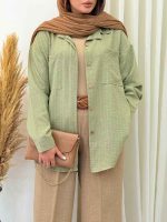 مانتو بغل سه دکمه پشت پیله کد 6929 - تصویر 25