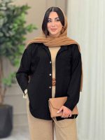 مانتو بغل سه دکمه پشت پیله کد 6929 - تصویر 4