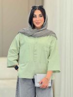 مانتو پشت دکمه سامیا کد 6937 - تصویر 28