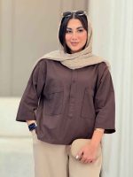 مانتو پشت دکمه سامیا کد 6937 - تصویر 12