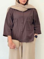 مانتو پشت دکمه سامیا کد 6937 - تصویر 21