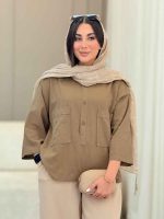 مانتو پشت دکمه سامیا کد 6937 - تصویر 3