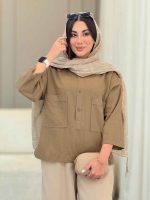 مانتو پشت دکمه سامیا کد 6937 - تصویر 11