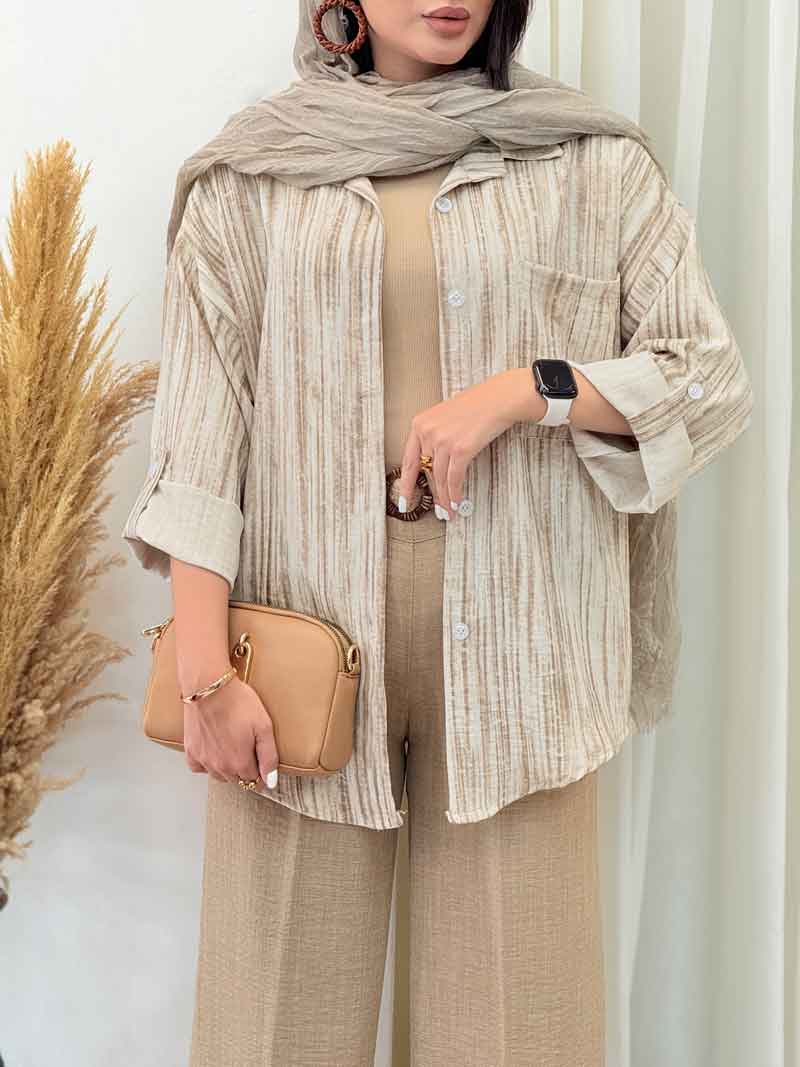 شومیز تک جیب ژونا کد 6946 شومیز تک جیب ژونا کد 6946