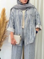 شومیز تک جیب ژونا کد 6946 - تصویر 2