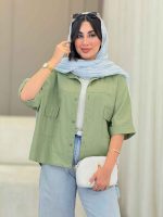شومیز دو جیب پاکتی دلاریس کد 6957 - تصویر 2