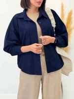 شومیز دو جیب پایین هلال دلاوا کد 6960 - تصویر 11