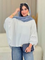 مانتو پانچ آستین پیله کد 6976 - تصویر 5