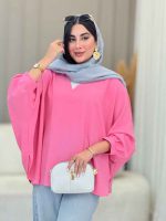 مانتو پانچ آستین پیله کد 6976 - تصویر 11