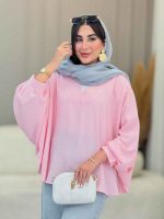 مانتو پانچ آستین پیله کد 6976 - تصویر 2