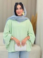 مانتو پانچ آستین پیله کد 6976 - تصویر 19