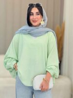 مانتو پانچ آستین پیله کد 6976 - تصویر 14