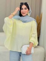 مانتو پانچ آستین پیله کد 6976 - تصویر 3