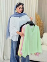 مانتو پانچ آستین پیله کد 6976 - تصویر 7
